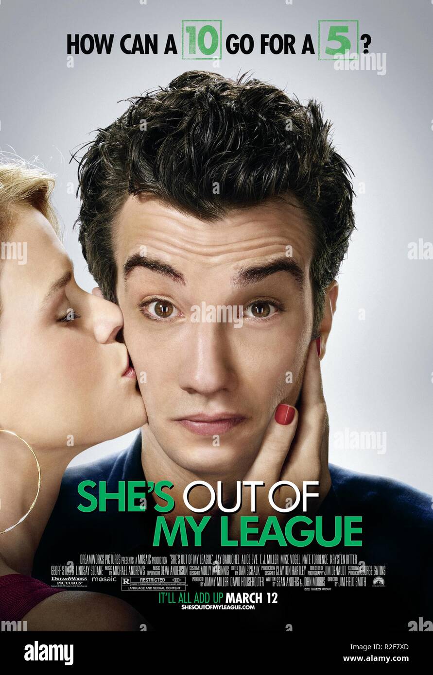 Elle est hors de ma ligue Année : 2010 - USA Réalisation : Jim Field Smith Jay Baruchel, Alice Eve affiche de film (USA) Banque D'Images