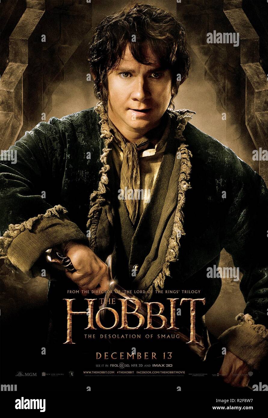 Le Hobbit : la désolation de Smaug Année : 2013 USA / New Zealand Réalisateur : Peter Jackson Martin Freeman Film poster (USA) Banque D'Images