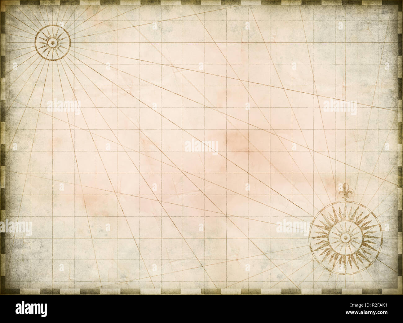 Carte au Trésor Vierge incendié Vintage background Banque D'Images