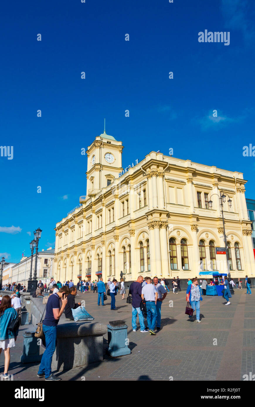 Leningradzky Vokzal, gare de Leningrad, Komsomolskaya Ploshchad, Moscou, Russie Banque D'Images