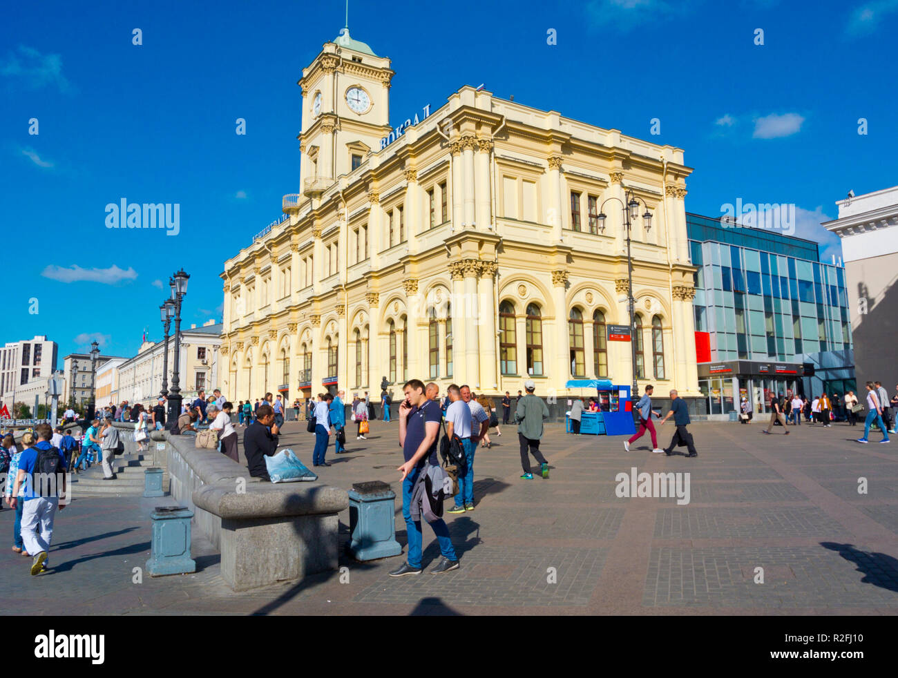 Leningradzky Vokzal, gare de Leningrad, Komsomolskaya Ploshchad, Moscou, Russie Banque D'Images
