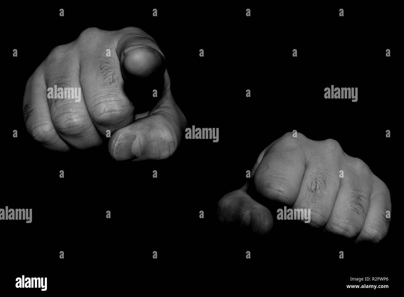 Hey you ... la violence n'est pas une solution ... Banque D'Images