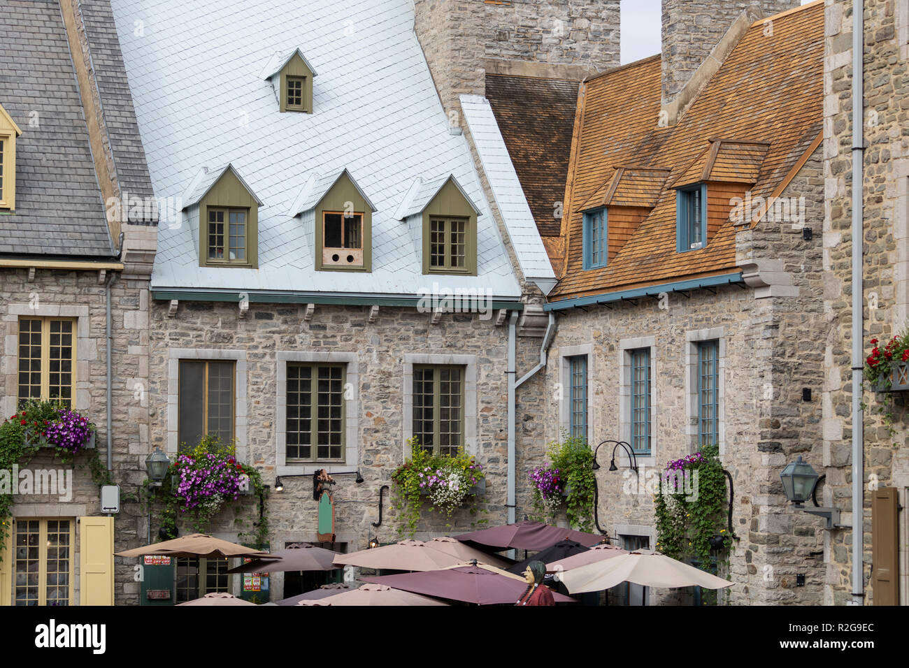 Rue du vieux Québec, Nouvelle-France Banque D'Images