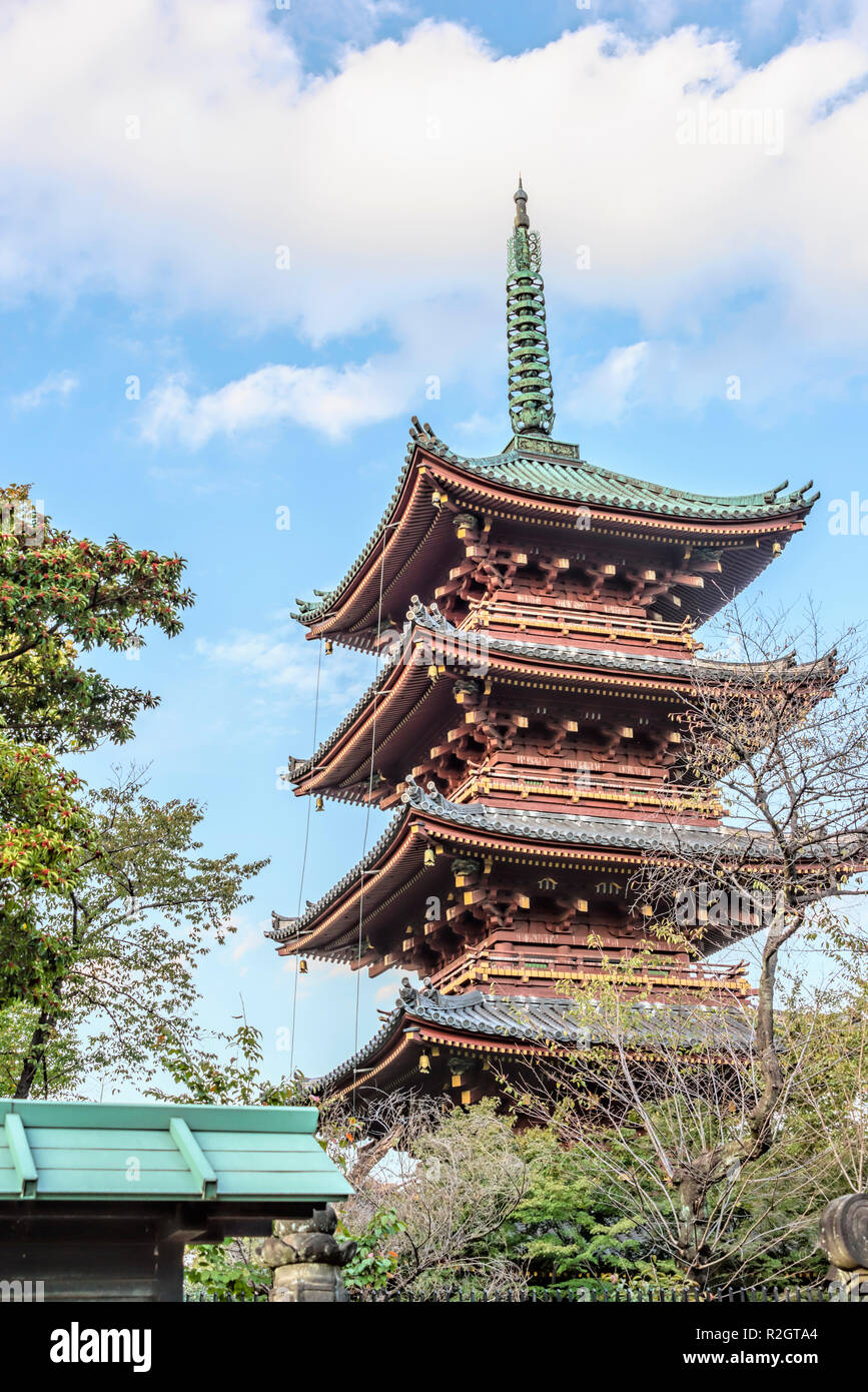 Toeizan Ka'ei-ji Endon-dans la Pagode à cinq étages au parc Ueno, Tokyo, Japon Banque D'Images