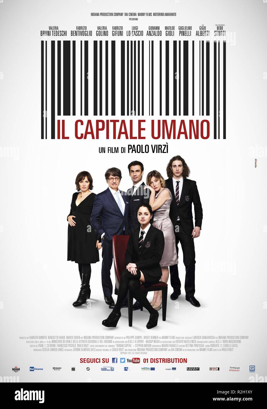 Il Capitale Umano Capital Humain Année : 2013 Réalisateur : Paolo Virzi Italie affiche de film (IL) Banque D'Images