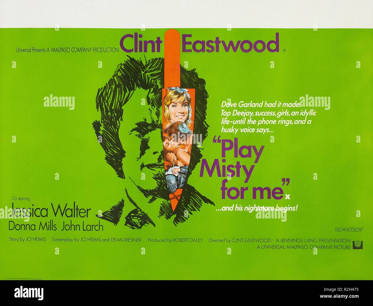 Play Misty pour moi Année : 1971 USA Réalisation : Clint Eastwood Movie poster (UK) Banque D'Images