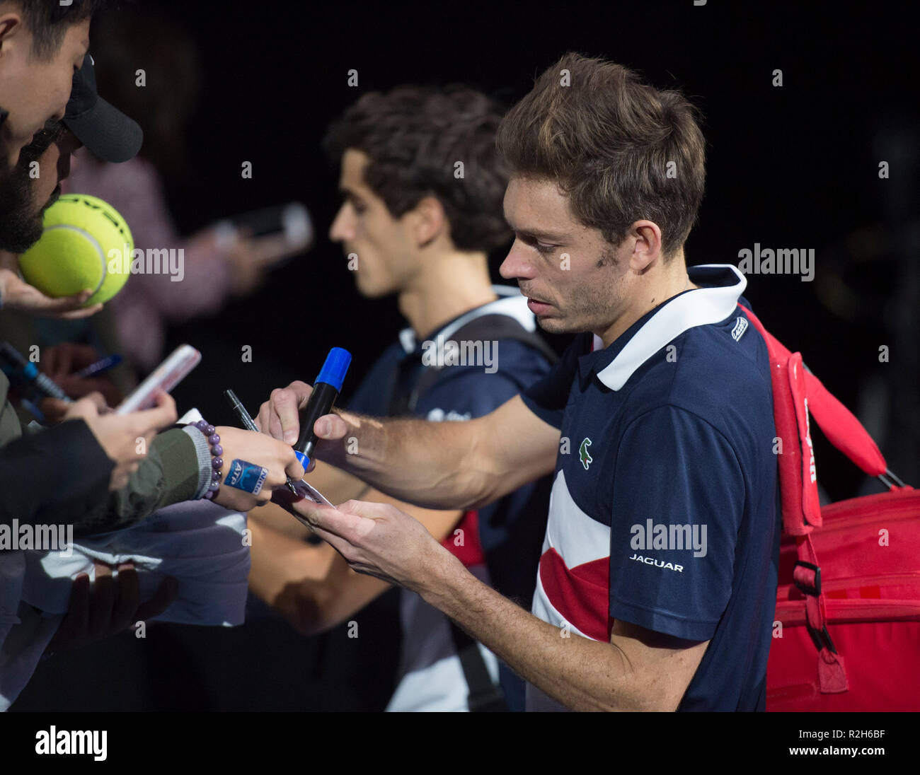 O2, Londres, Royaume-Uni. 14 novembre, 2018. Finales ATP Nitto Jour 4 soir match de double. Credit : Malcolm Park/Alamy. Banque D'Images