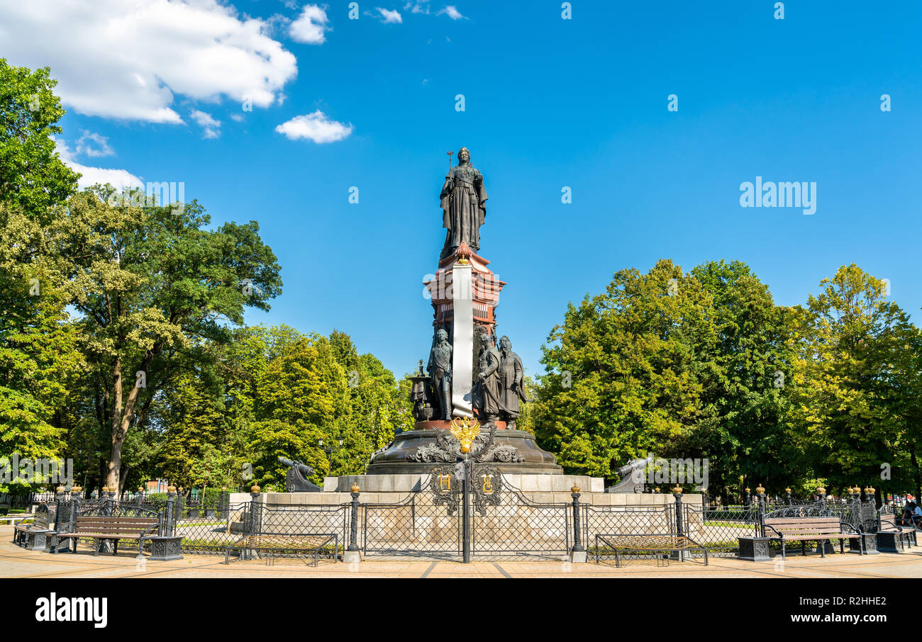Monument de Catherine II la Grande à Krasnodar, Russie Banque D'Images
