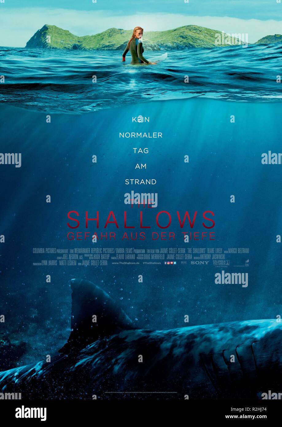 Les bas-fonds Année : 2016 Réalisateur : Jaume Collet-Serra USA Blake Lively Film poster (Ger) Banque D'Images