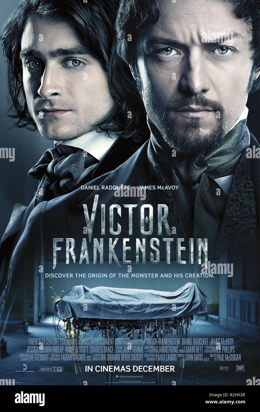 Victor Frankenstein Année : 2015 USA Réalisateur : Paul McGuigan James McAvoy, Daniel Radcliffe Film poster (USA) Banque D'Images