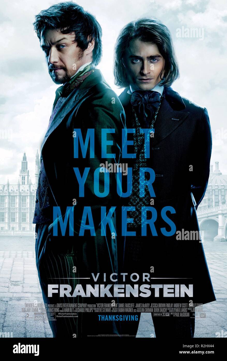 Victor Frankenstein Année : 2015 USA Réalisateur : Paul McGuigan James McAvoy, Daniel Radcliffe Film poster (USA) Banque D'Images