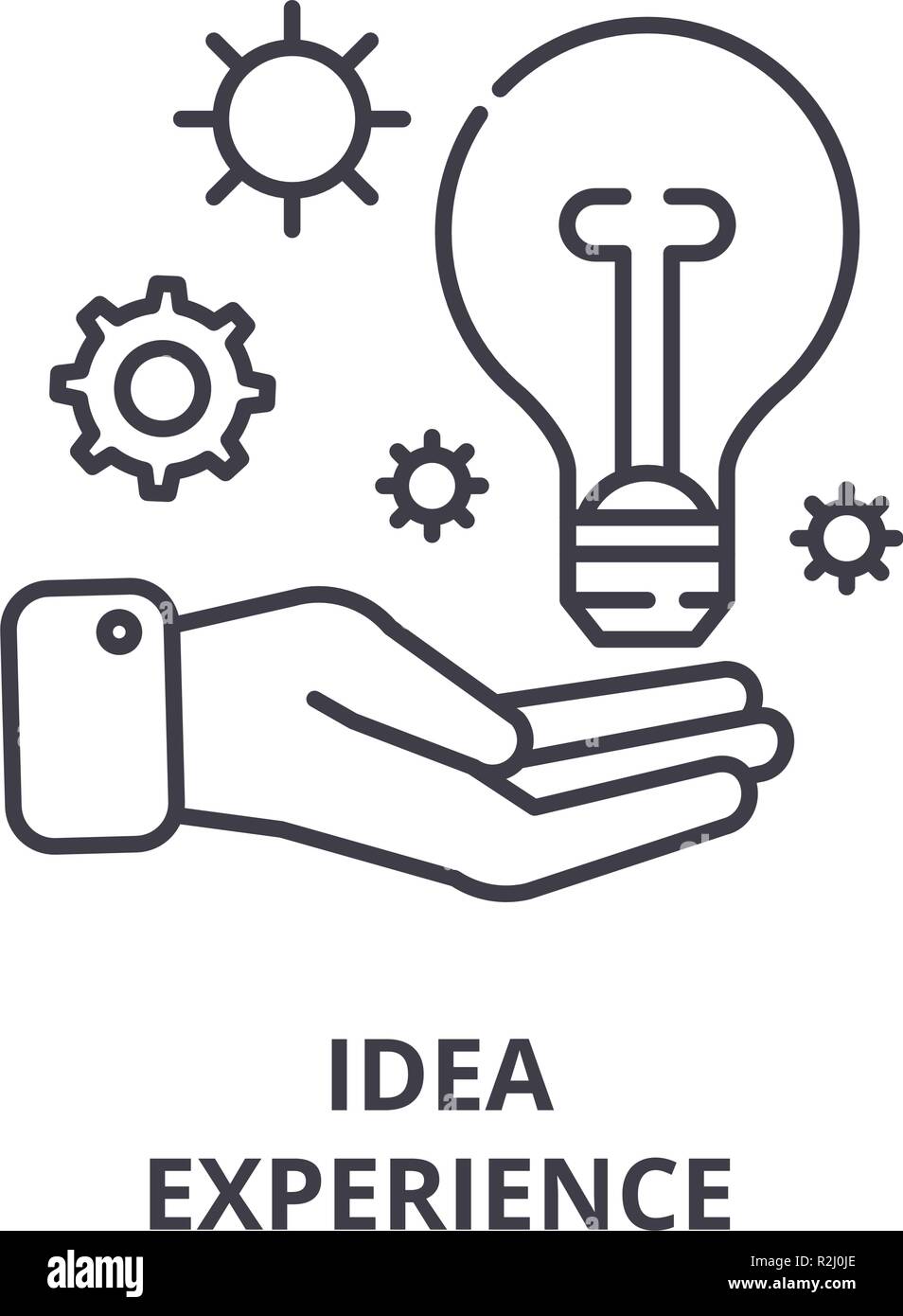 L'icône de la ligne d'expérience idée concept. Vector illustration linéaire expérience idée, symbole, d'un signe Illustration de Vecteur