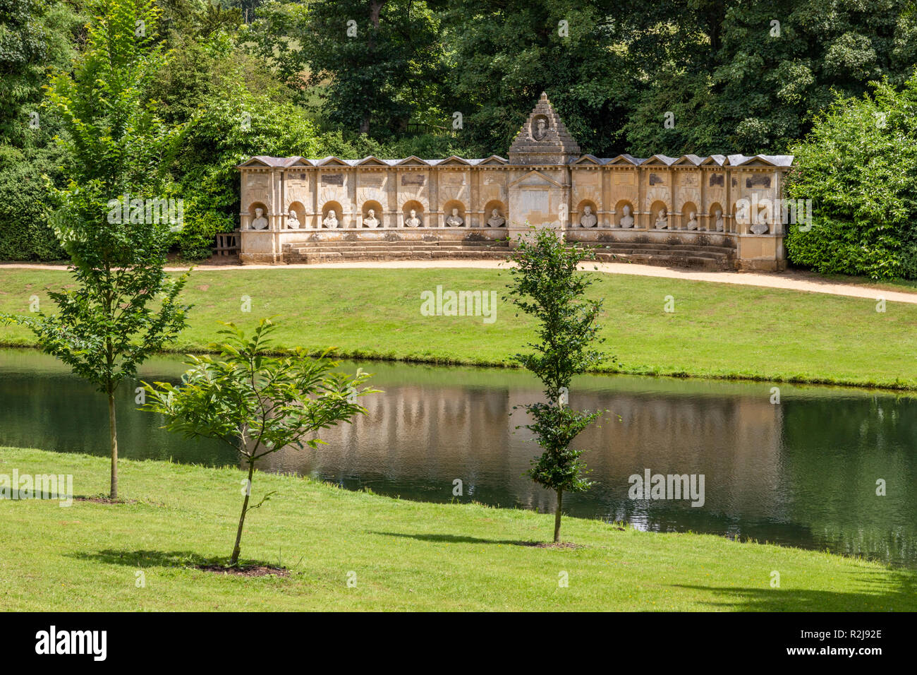 Le Temple de la dignes des jardins à Stowe, Buckinghamshire UK Banque D'Images