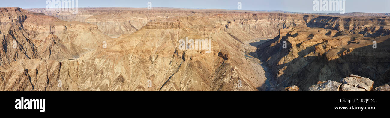 Fish River Canyon Panorama, Namibie, Afrique du Sud Banque D'Images