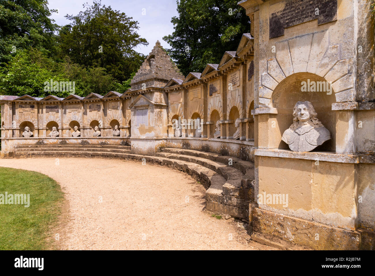 Le Temple de la Dignitaires de Stowe House Gardens, Buckinghamshire UK Banque D'Images