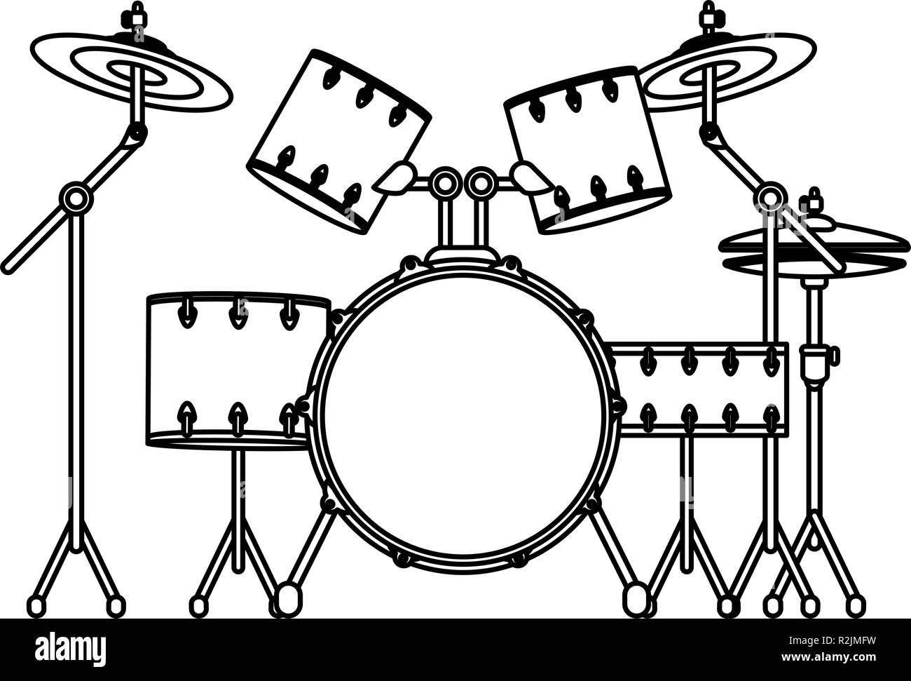 Instrument de musique tambour vecteur isolé illustration graphic design Illustration de Vecteur