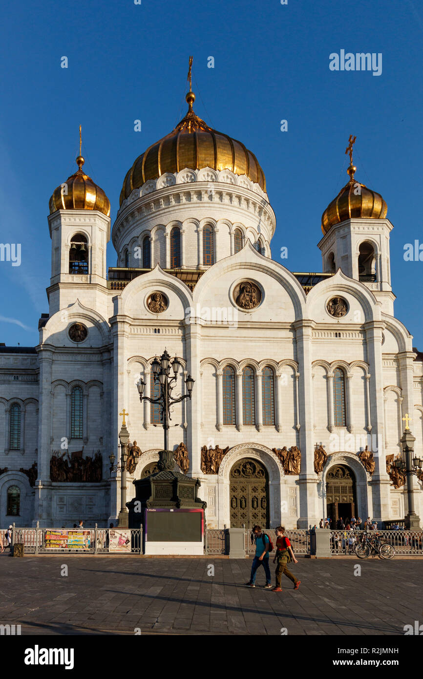 La Cathédrale Orthodoxe Russe de construction récente du Christ Sauveur à Moscou, Russie. Architecte - Zurab Tsereteli. Banque D'Images