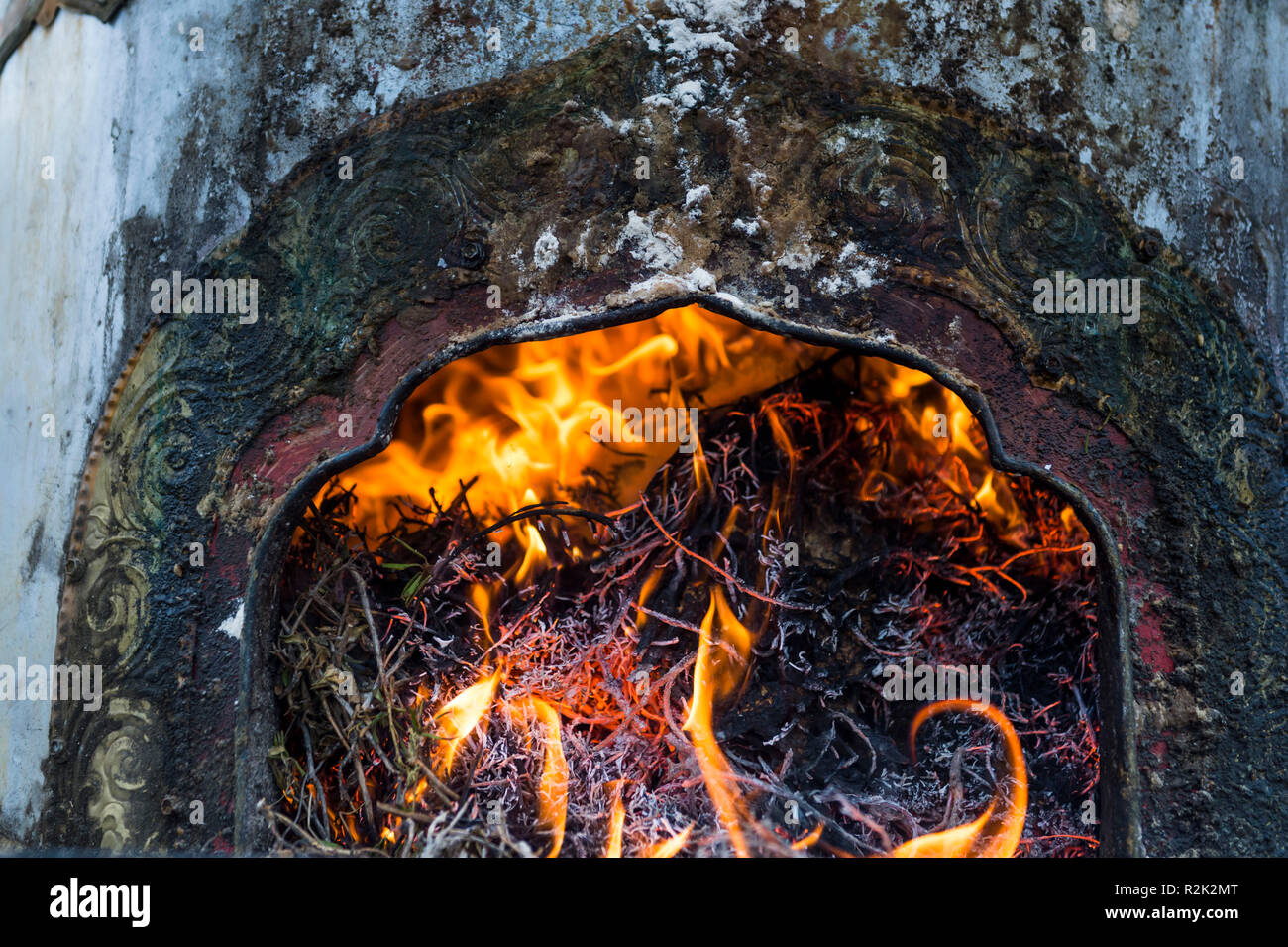 Tsethang, Kora autour du monastère Ganden Choekhor au mountain Gongpo Ri Banque D'Images