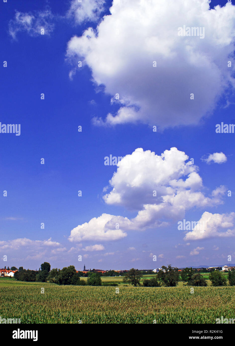 Ciel d'été à la périphérie Banque D'Images