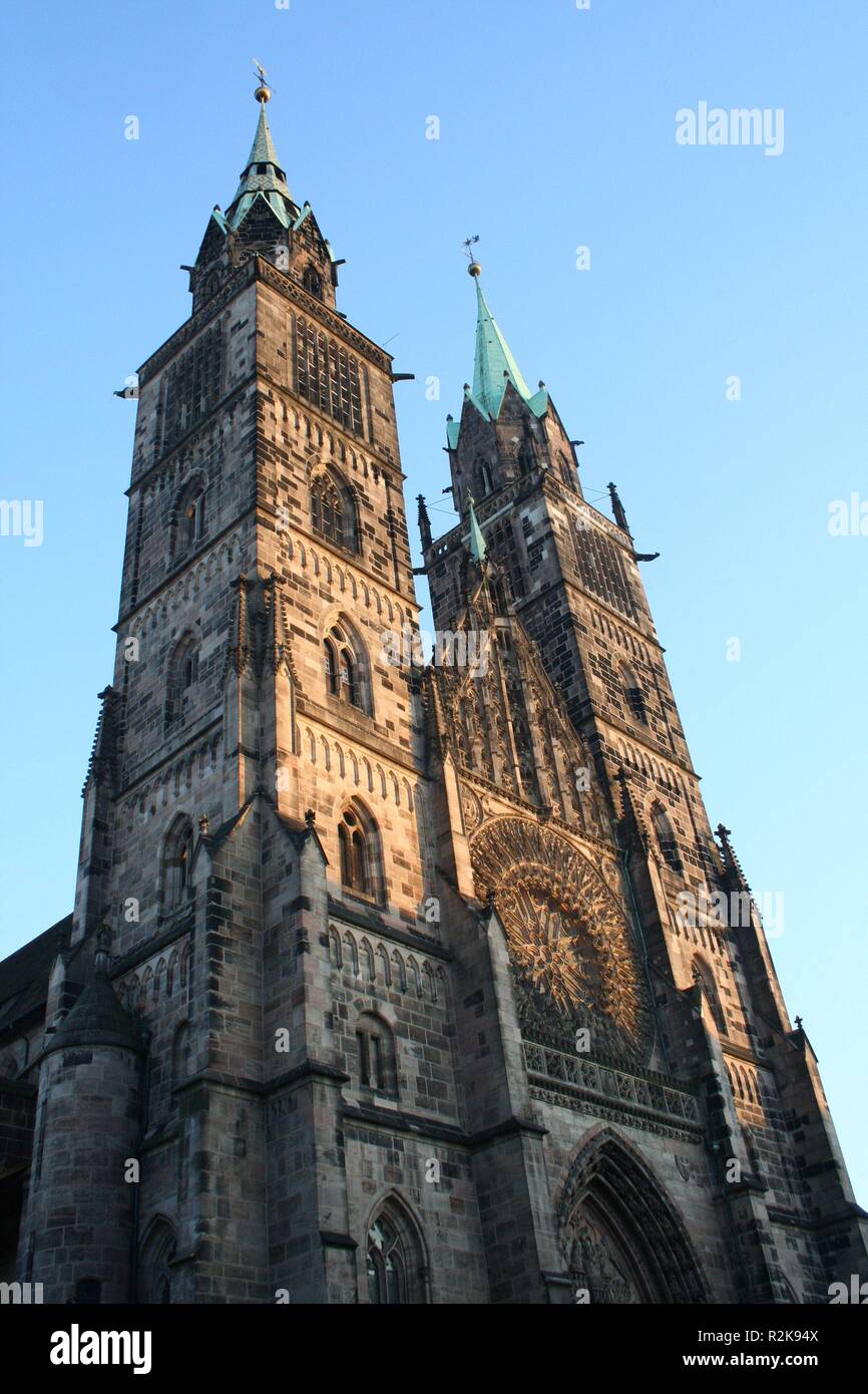 Église de Lorenz Nuremberg Banque D'Images