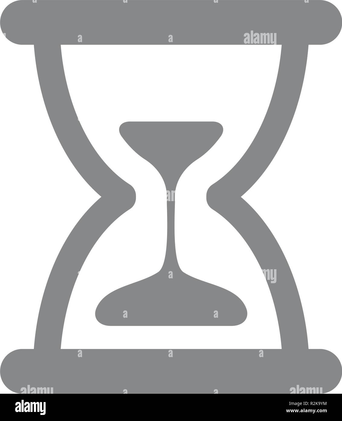 Vector icône en forme de sablier. Le symbole de l'horloge de sable et de signer l'illustration sur fond blanc Illustration de Vecteur