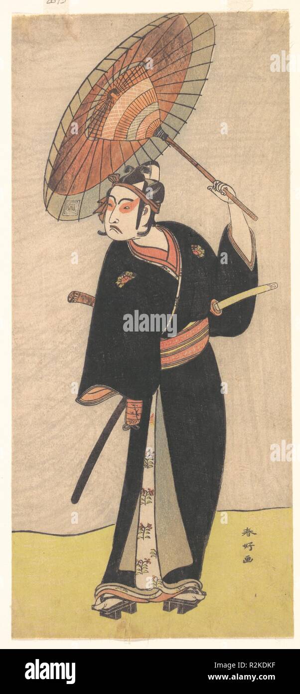 Ichikawa Yaozo III. Artiste : Katsukawa Shunko (japonais, 1743-1812). Culture : le Japon. Dimensions : 12 1/2 x 5 5/8 in. (31,8 x 14,3 cm). Date : 1784. Musée : Metropolitan Museum of Art, New York, USA. Banque D'Images