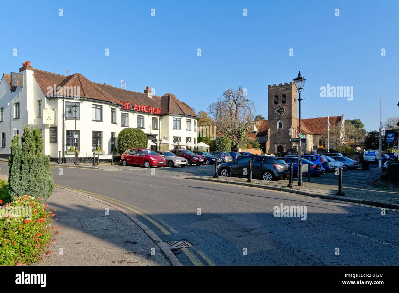 Place de l'église de Shepperton England UK Surrey village Banque D'Images