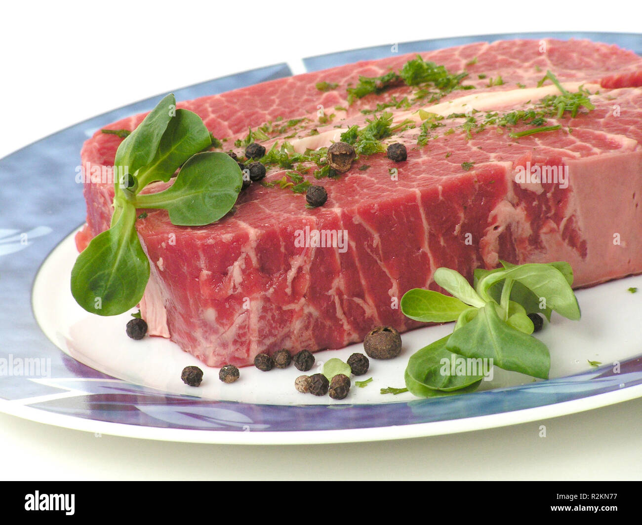 Steak de bœuf juteux frais, Banque D'Images