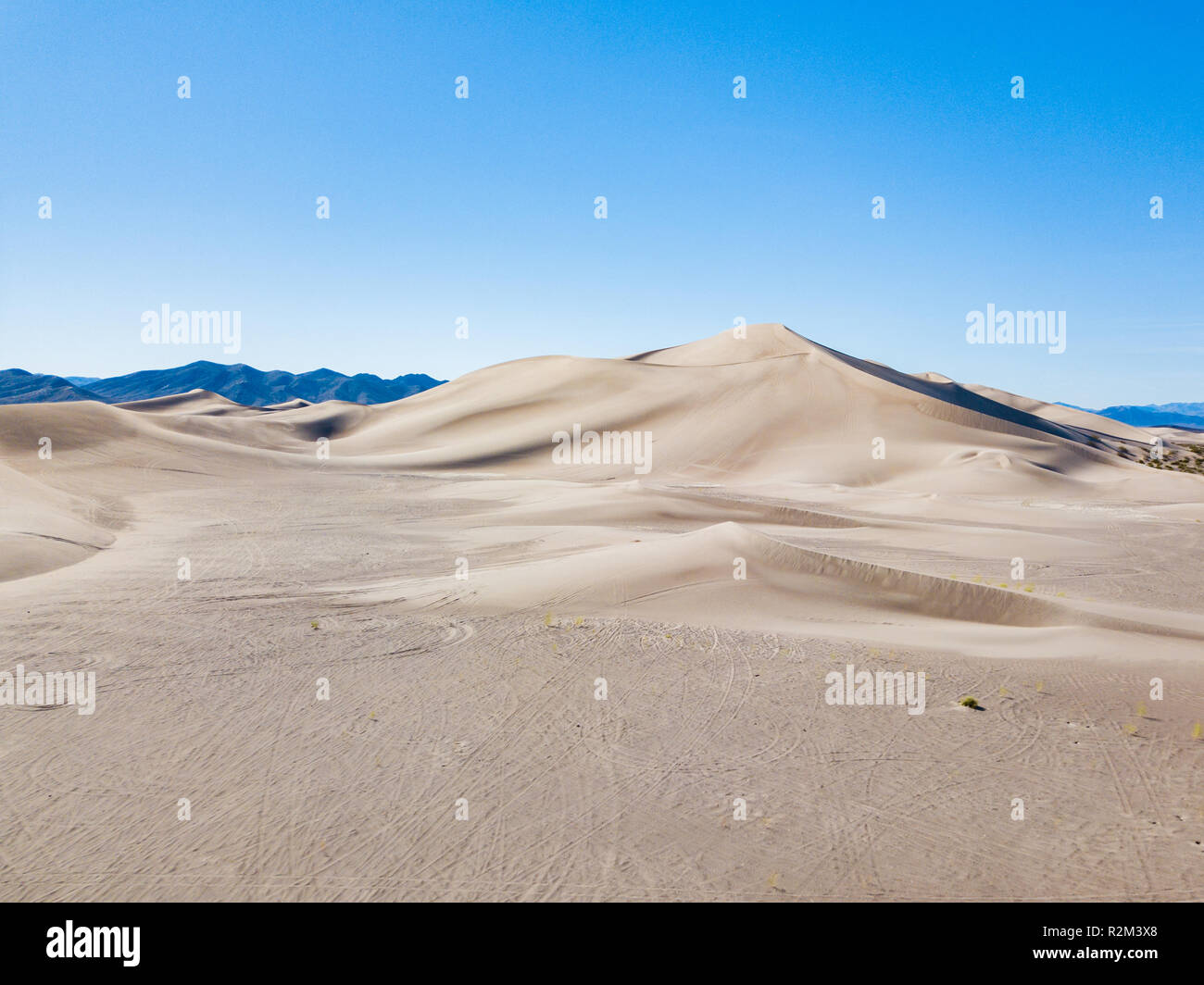 Une photographie aérienne de la Grande Dunes situé dans le désert du Nevada Banque D'Images