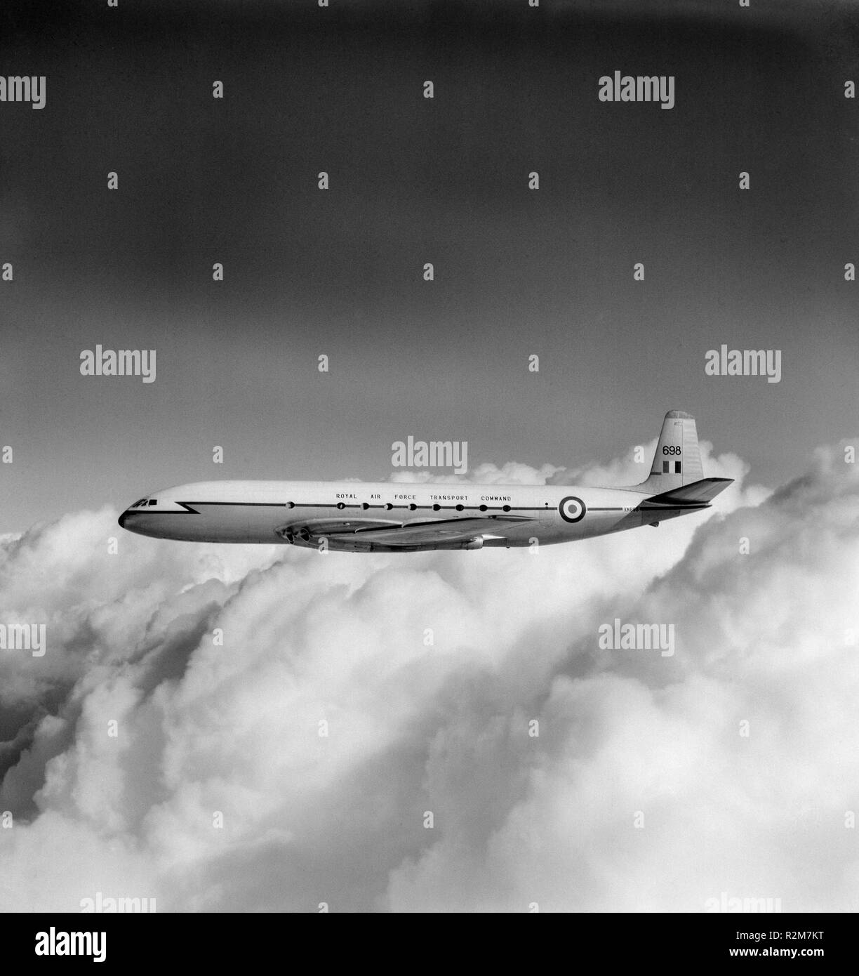 La Royal Air Force britannique Transport Command De Havilland Comet C2, l'enregistrement XK698, en fuite. Son premier vol le 13 décembre 1956 et a finalement été abandonné en 1973. Banque D'Images