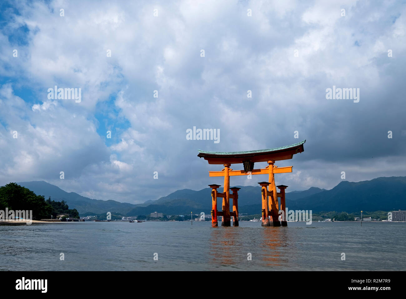 Sanctuaire d'Itsukushima, île de Miyajima, Hiroshima, Japon Banque D'Images