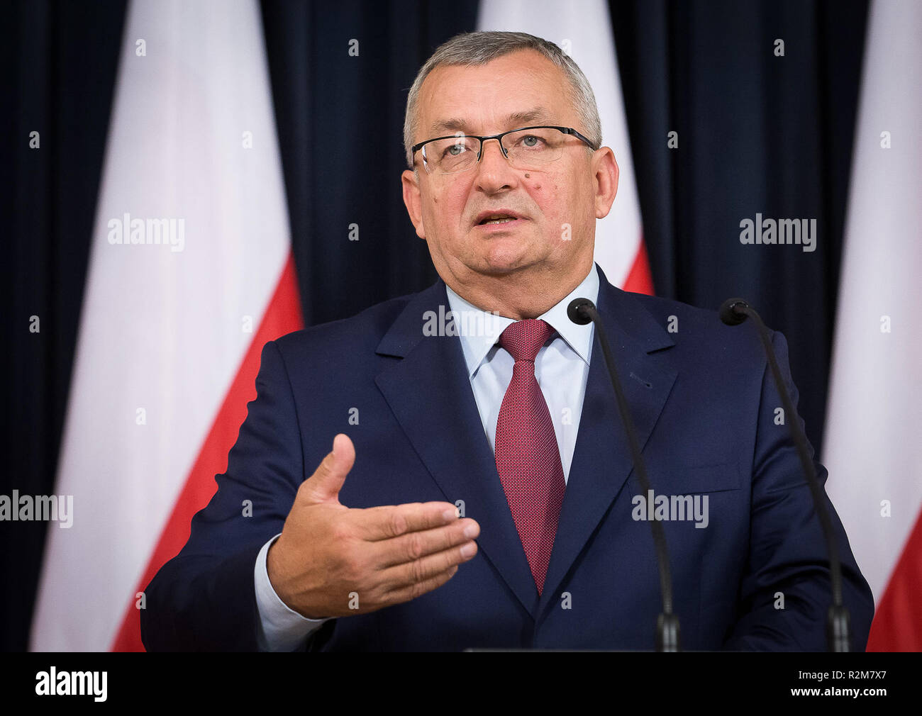 Andrzej Adamczyk à Varsovie, Pologne, le 2 octobre 2018 Banque D'Images