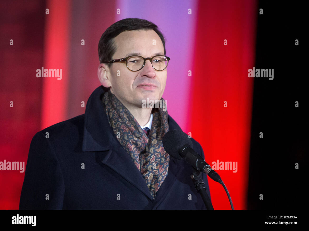 Premier Ministre de la Pologne Mateusz Morawiecki à Varsovie, Pologne, le 01 mars 2018 Banque D'Images