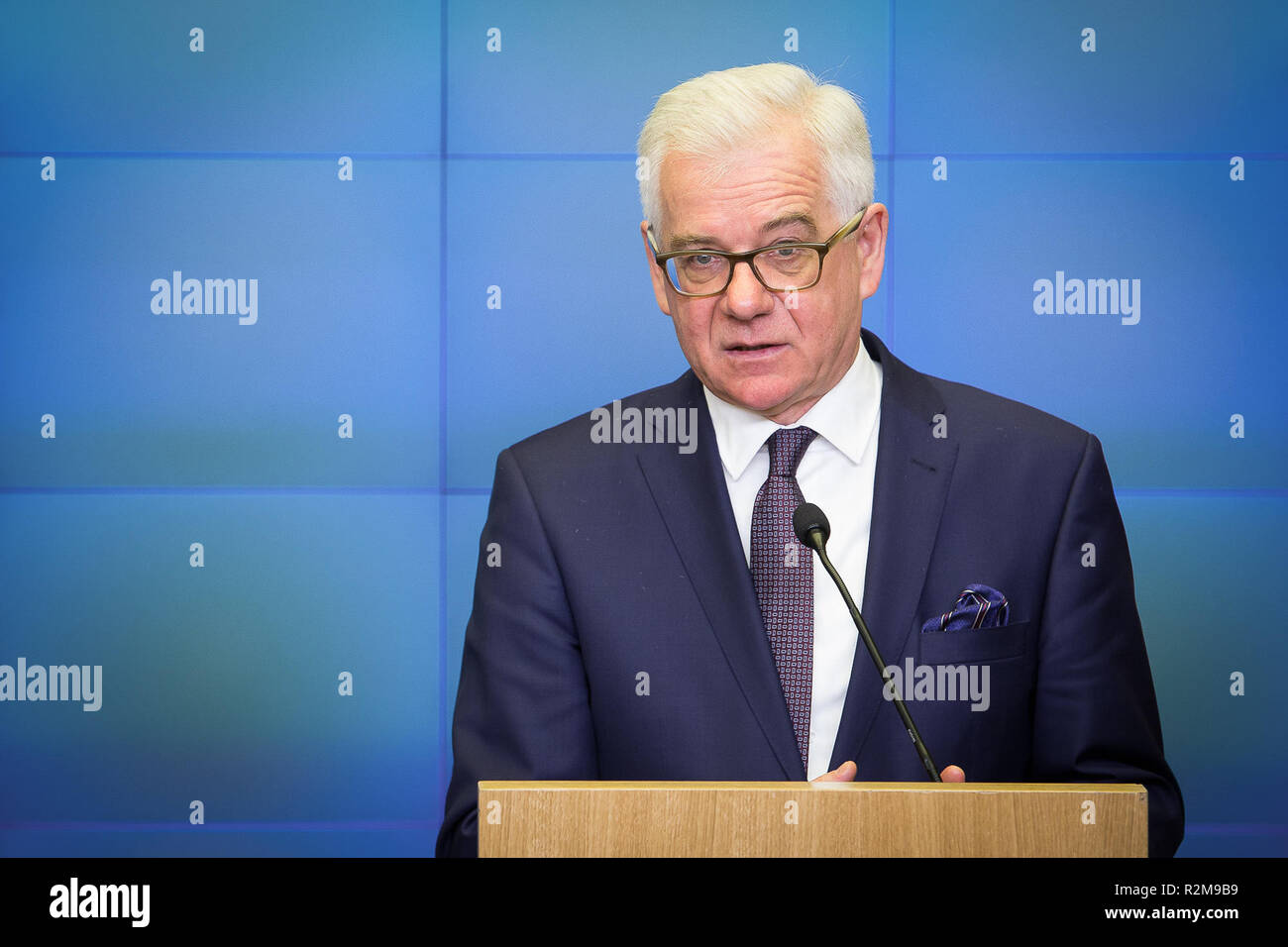 Jacek Czaputowicz à Varsovie, Pologne le 17 mai 2018 Banque D'Images