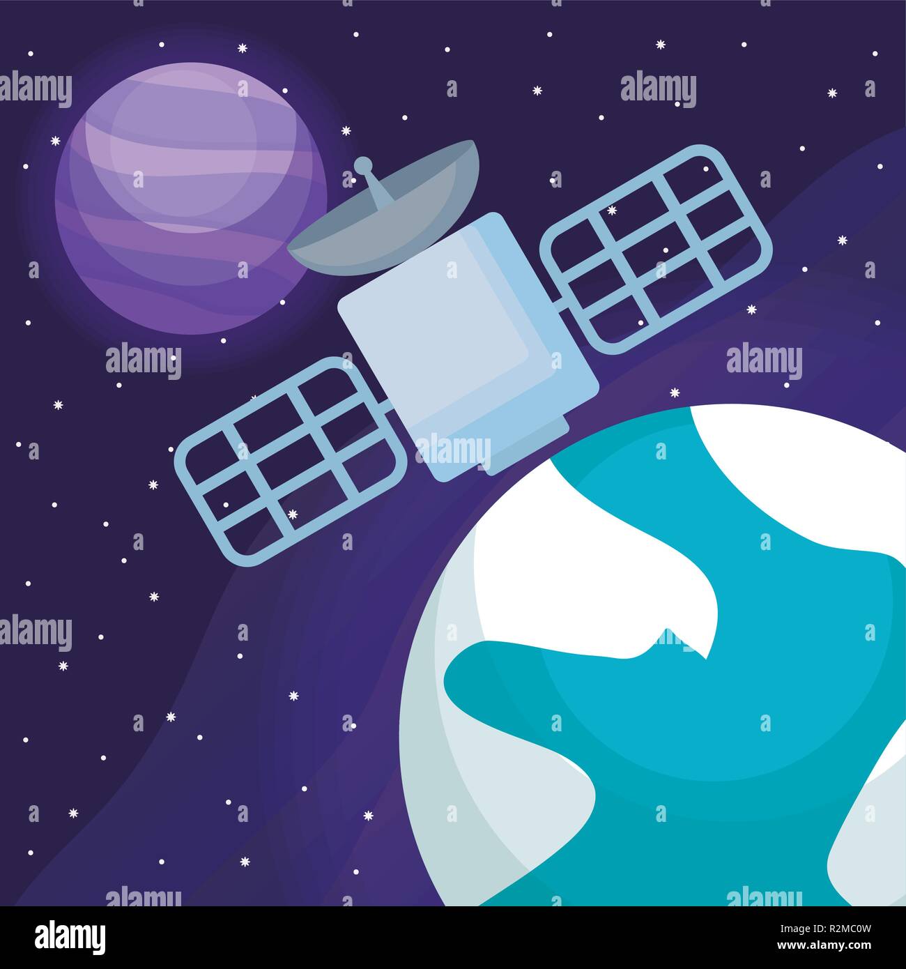 Avec l'espace, planète et world vector illustration design Illustration de Vecteur