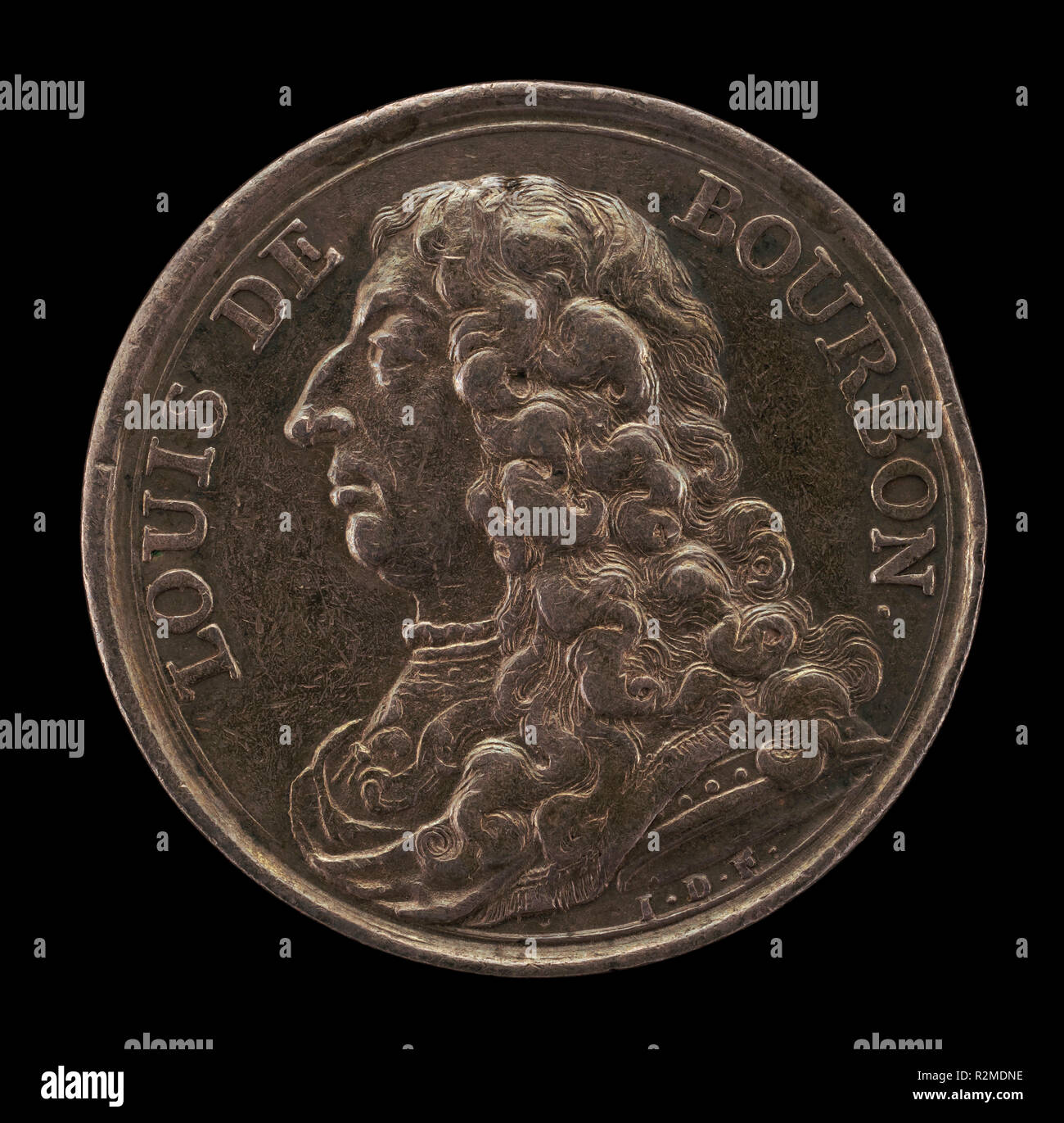 Louis II de Bourbon, prince de Condé, 1621-1687 [autre]. En date : première moitié du 18e siècle. Dimensions : hors tout (diamètre) : 2.87 cm (1 1/8 in.) Poids brut : 18,25 gr (0,04 lb.) axe : 12:00. Médium : l'argent. Musée : National Gallery of Art, Washington DC. Auteur : Jean particulier Dassier. Banque D'Images