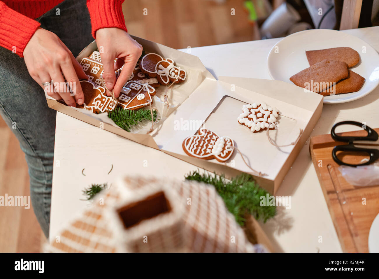 Cadeau De Noel D Epice Fait Maison Des Biscuits Dans L Emballage