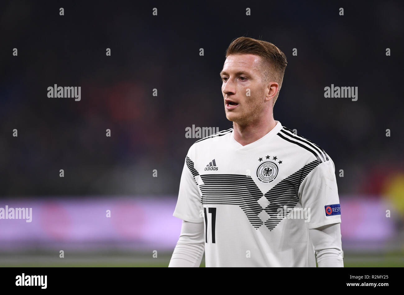 Gelsenkirchen, Allemagne. 19 Nov, 2018. Une Ligue de soccer : Nations Unies, Allemagne - Pays-Bas, Groupe, Groupe 1, 6ème journée. Marco Reus de l'Allemagne. Credit : Marius Becker/dpa/Alamy Live News Banque D'Images