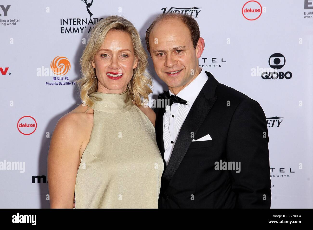 Anna Schudt, Moritz Fuhrmann aux arrivées pour le 46ème International Emmy Awards, New York Hilton Midtown, New York, NY, 19 novembre 2018. Photo par : Steve Mack/Everett Collection Banque D'Images