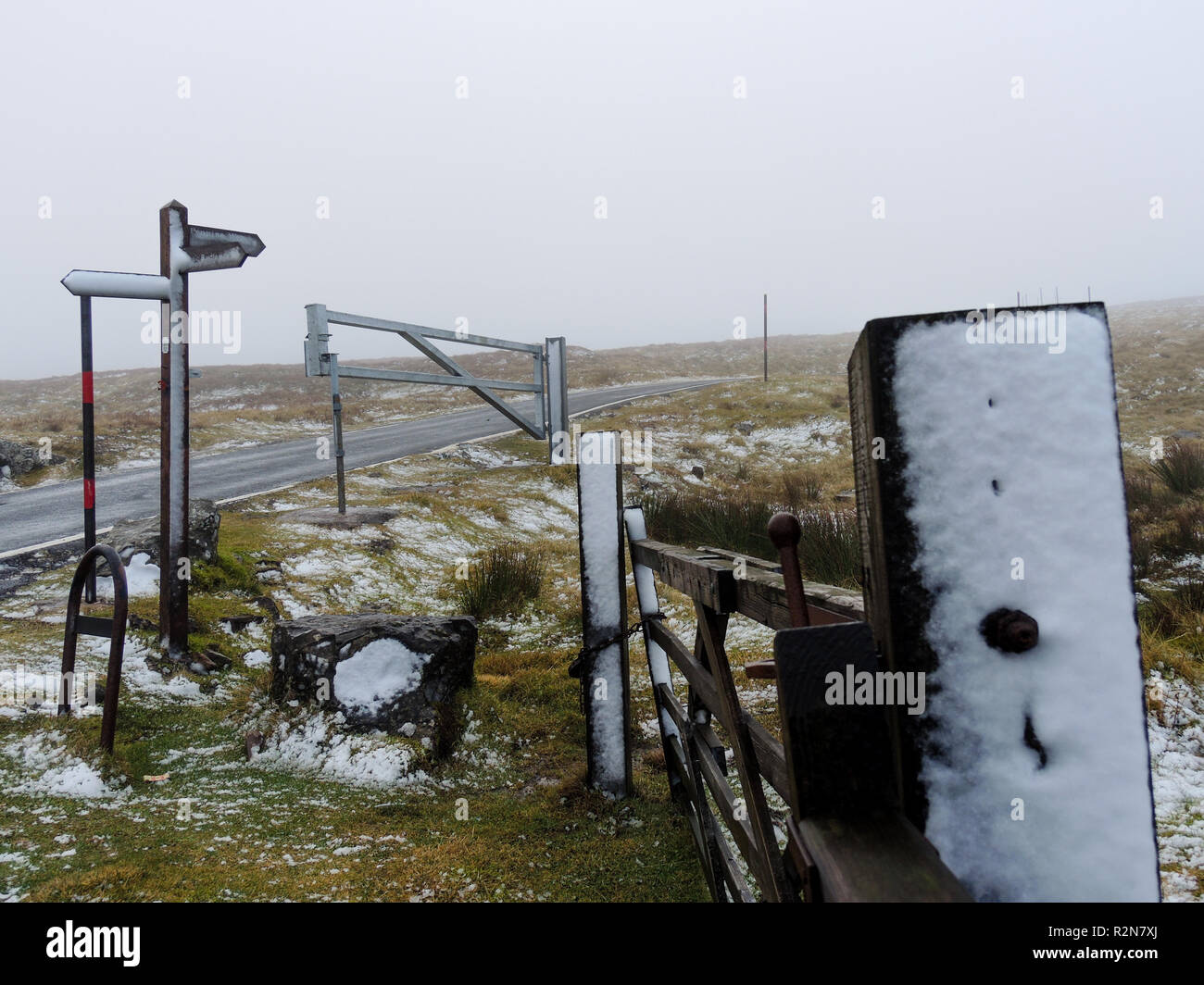 Knock, Appleby, Cumbria, Royaume-Uni. 20 novembre, 2018. Météo France : la neige dans Knock, Appleby, Cumbria. Credit : WittWooPhoto/Alamy Live News Banque D'Images