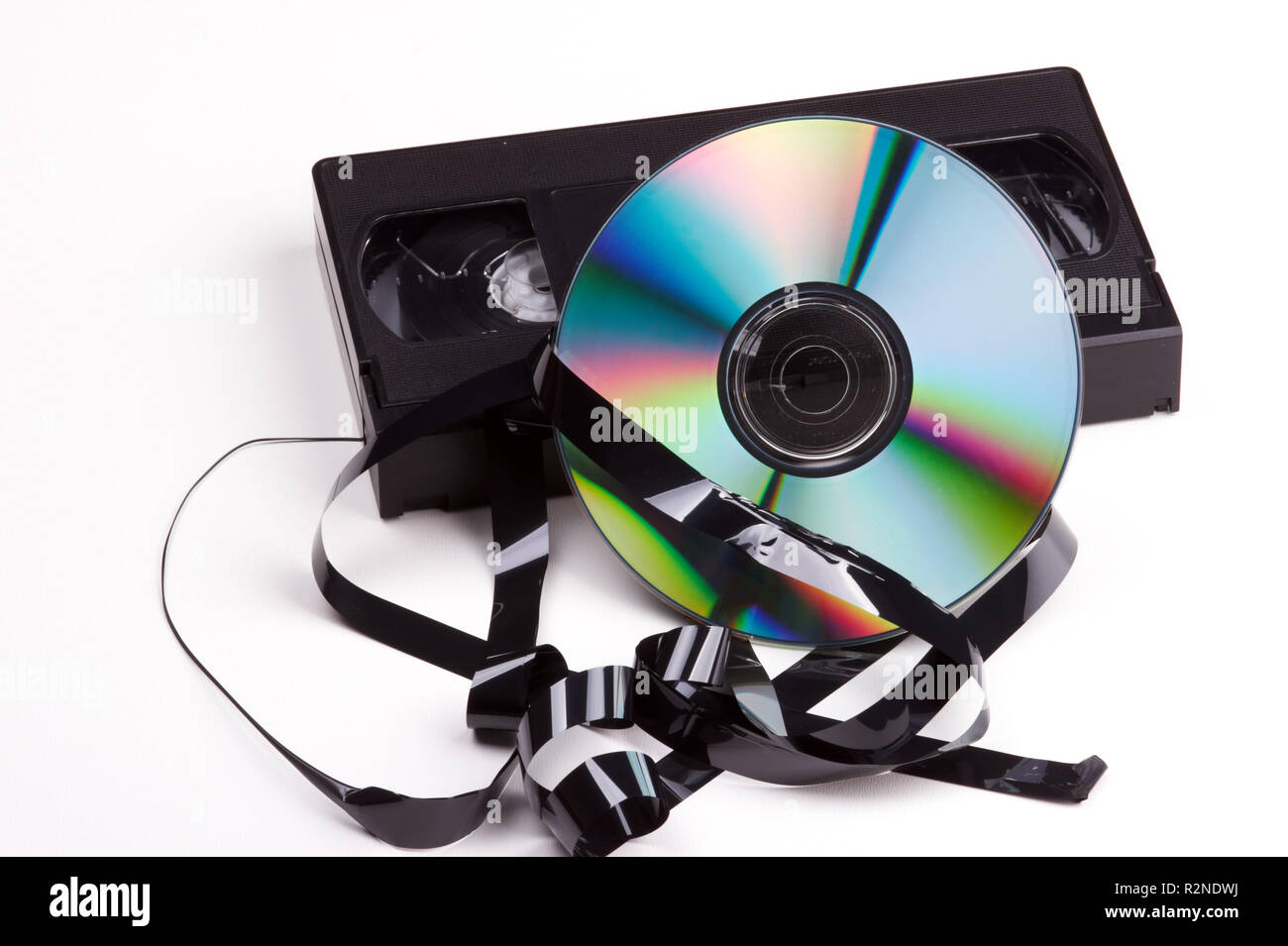 Dvd vidéo contra Banque D'Images