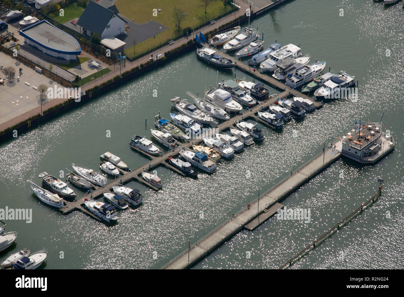 Marina Bergkamen Datteln-Hamm-Kanal, Berkamen, Ruhr, Rhénanie du Nord-Westphalie, Allemagne, Europe, Banque D'Images