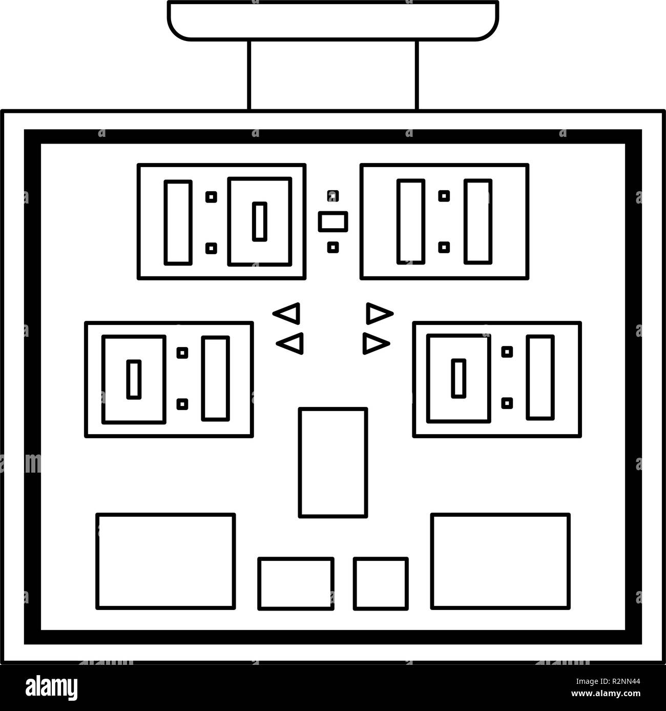 Tableau de score numérique Sport vector illustration graphic design Illustration de Vecteur