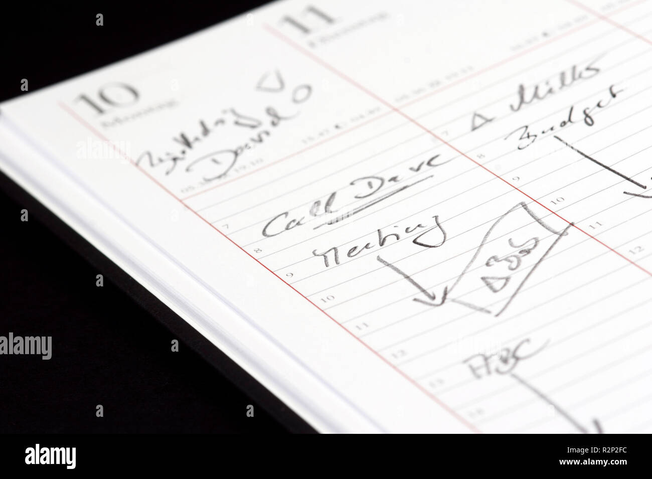 calendrier de bureau Banque D'Images