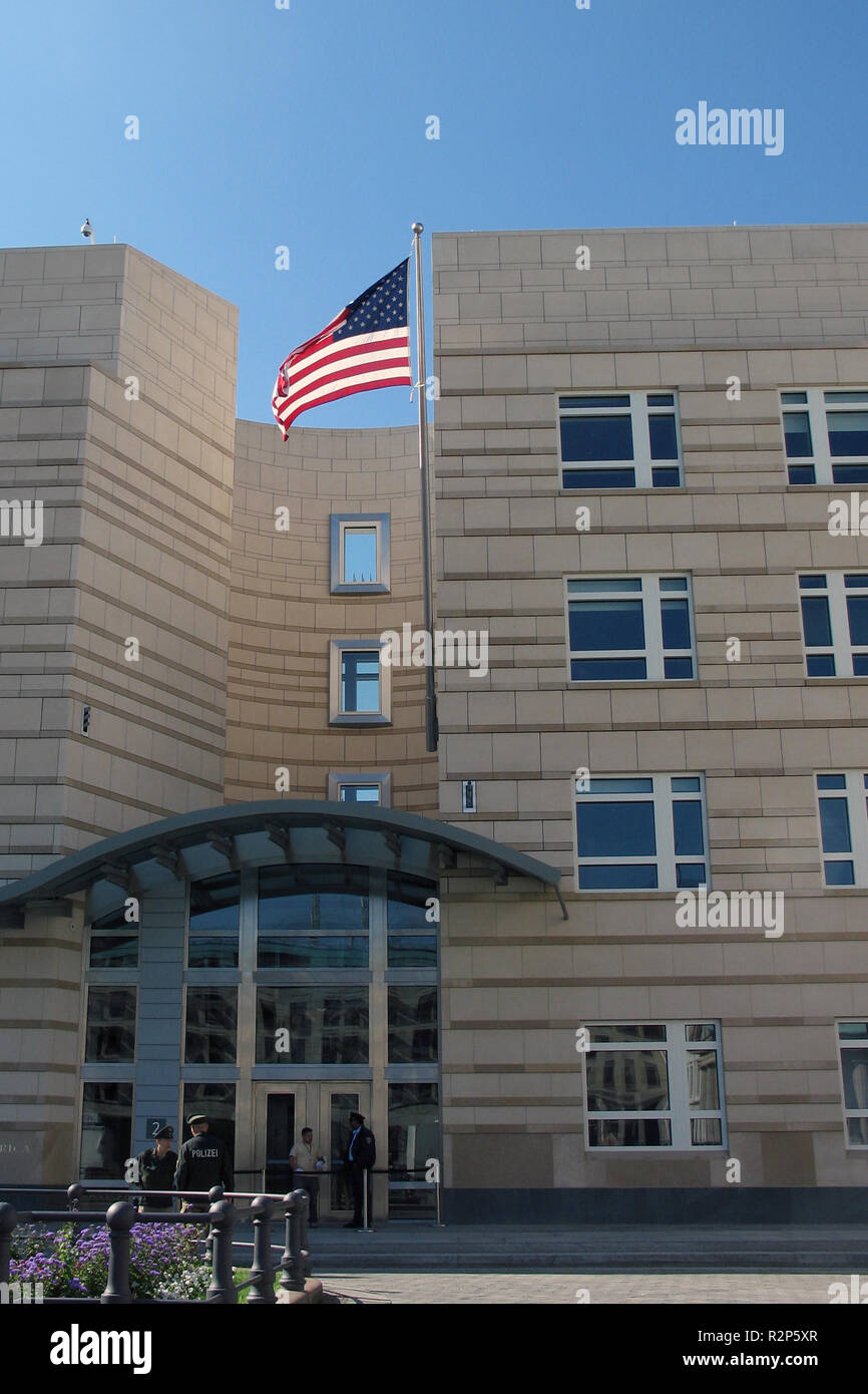 L'ambassade américaine à Berlin Banque D'Images