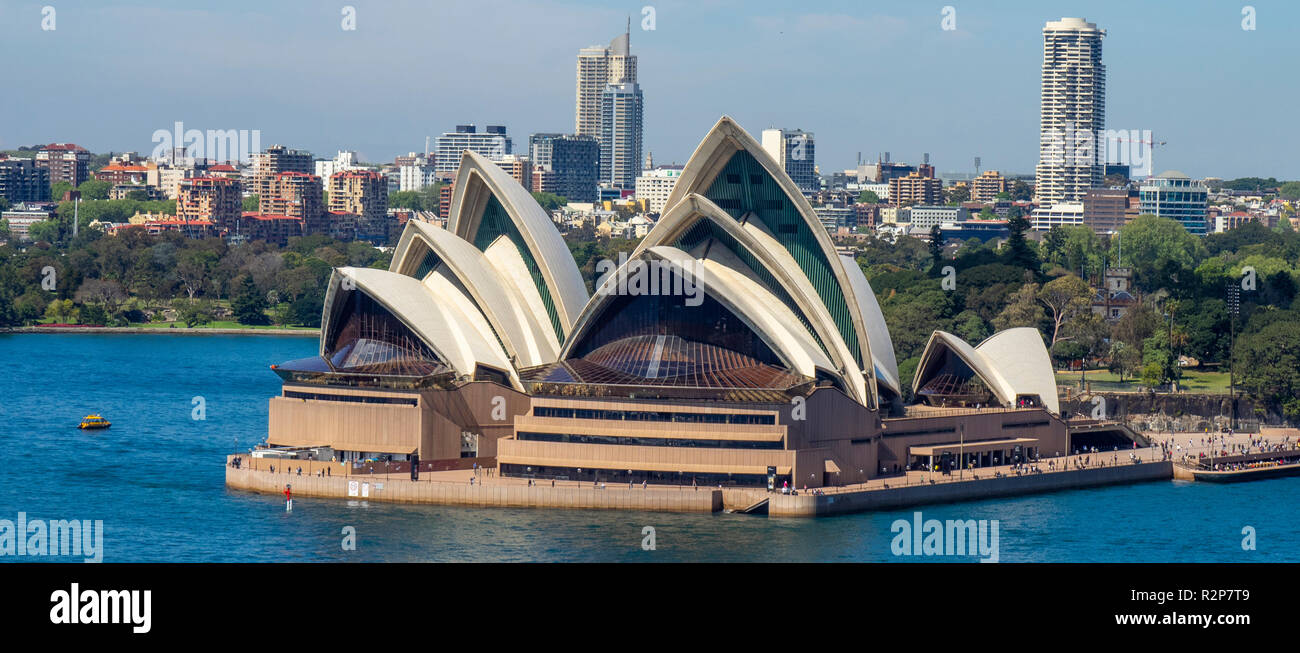 Sydney Opera House Bennelong Point sur le port de Sydney Sydney NSW Australie. Banque D'Images