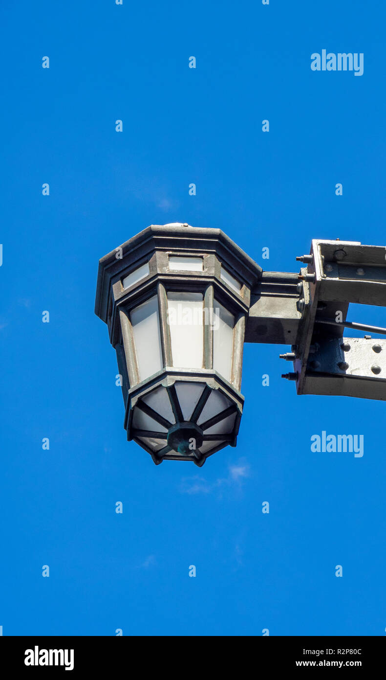 Metal lampe de rue sur le Pont du Port de Sydney Sydney NSW Australie. Banque D'Images