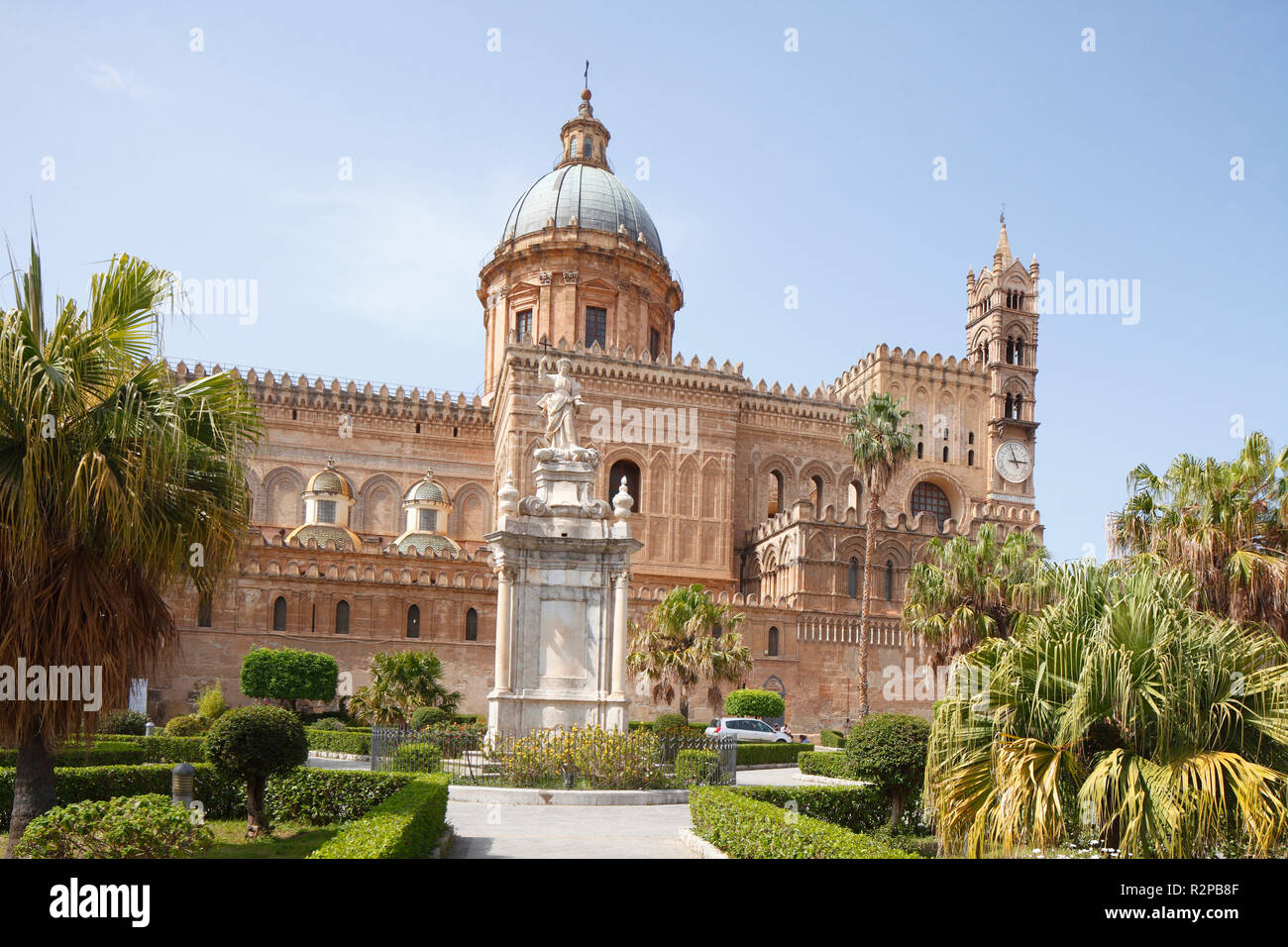La cathédrale de Palerme, Cattedrale Maria Santissima Assunta, Palermo, Sicily, Italy, Europe Banque D'Images