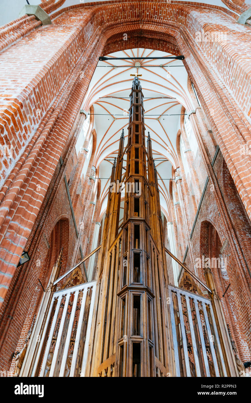 Vue de la nef de l'abside. Église Saint Pierre, Église luthérienne,Riga,Lettonie capitale, Saint Peter, Riga, Lettonie, Pays Baltes, Europe, St., Peter, Banque D'Images