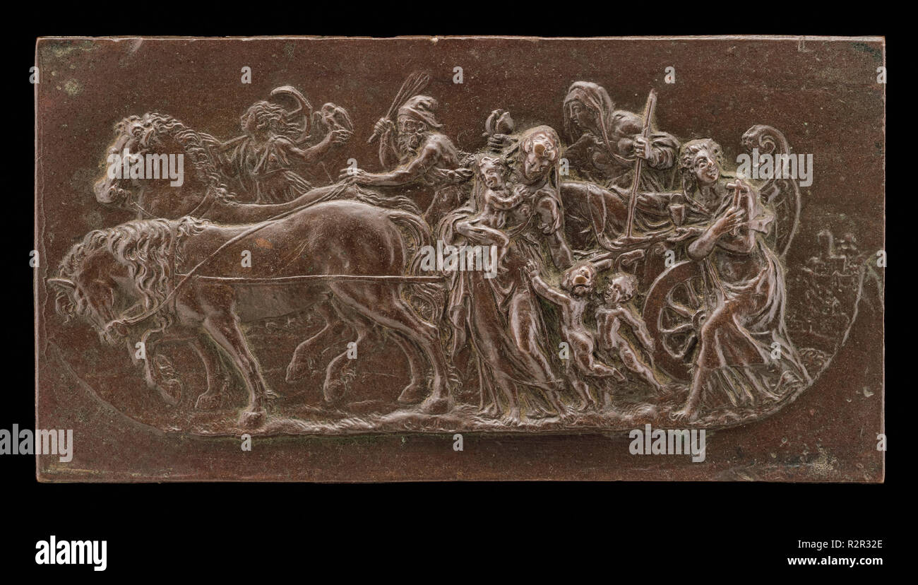 Le Triomphe de la religion. En date du : ch. 1600. Dimensions : hors tout : 6,6 x 12,6 cm (2 5/8 x 4 15/16 in.) Poids brut : 182 gr. Technique : bronze. Musée : National Gallery of Art, Washington DC. Auteur : allemand ou du Sud 17ème siècle Russisch. Banque D'Images